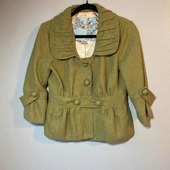 Anthropologie Jackets & Blazers - Anthropologie Tabitha peplum cropped coat